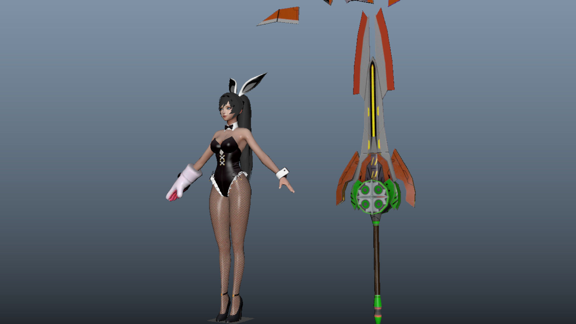 Beatrix Girl Low-poly 3D model_3