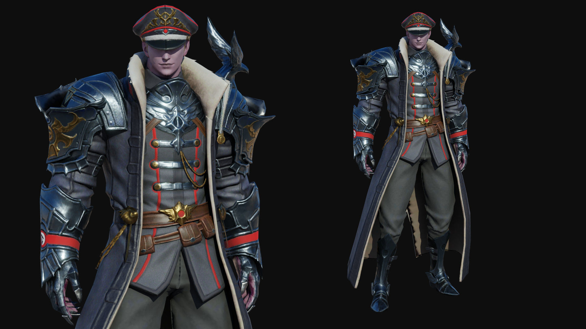 Officer Man Low-poly 3D model_1