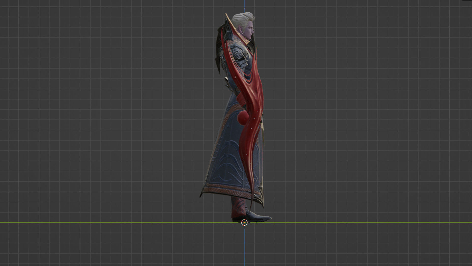 Officer Man Low-poly 3D model_6