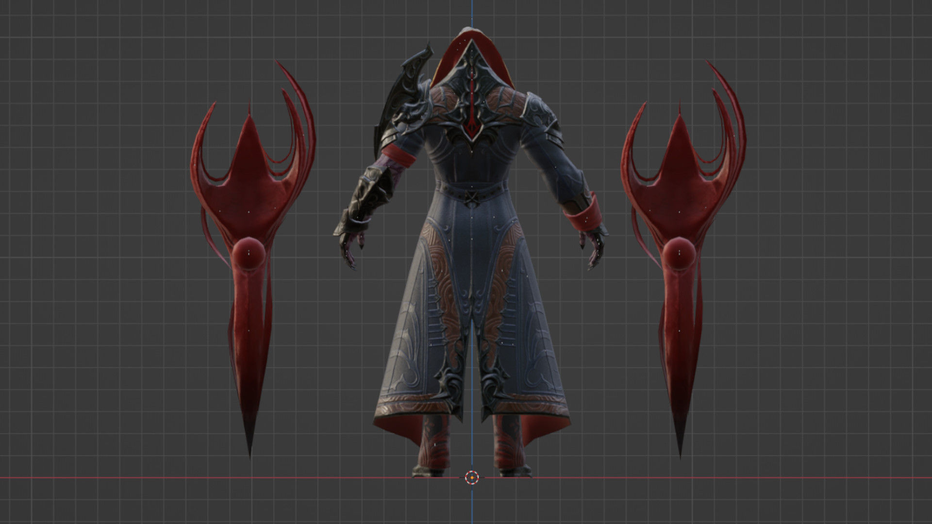 Officer Man Low-poly 3D model_5