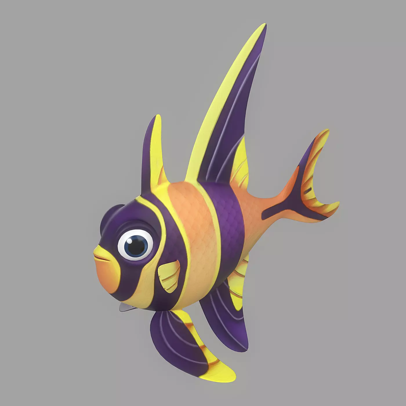 Cartoon Fish 18 Low-poly 3D model_0