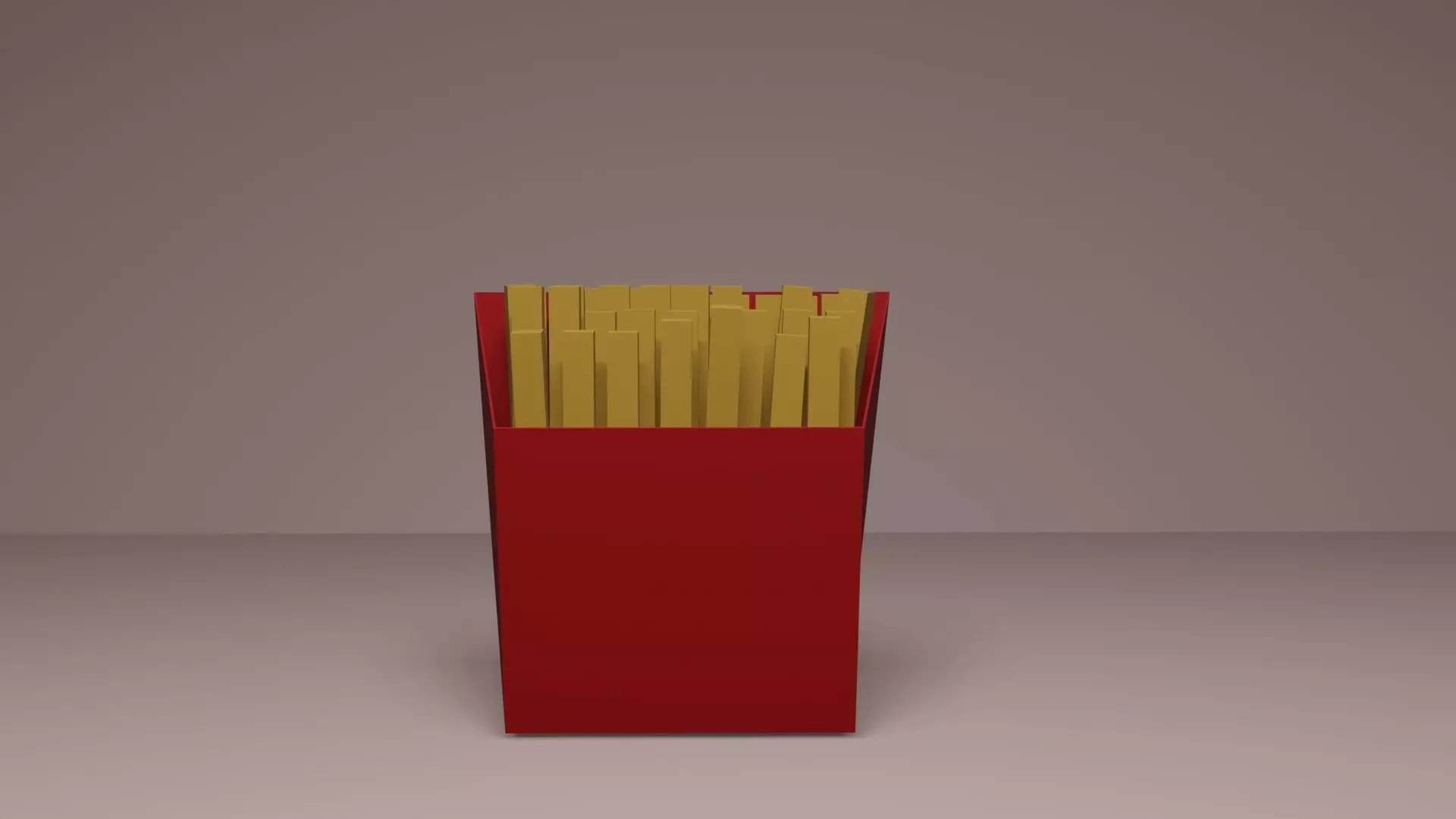 Fries french in box animation Free 3D print model