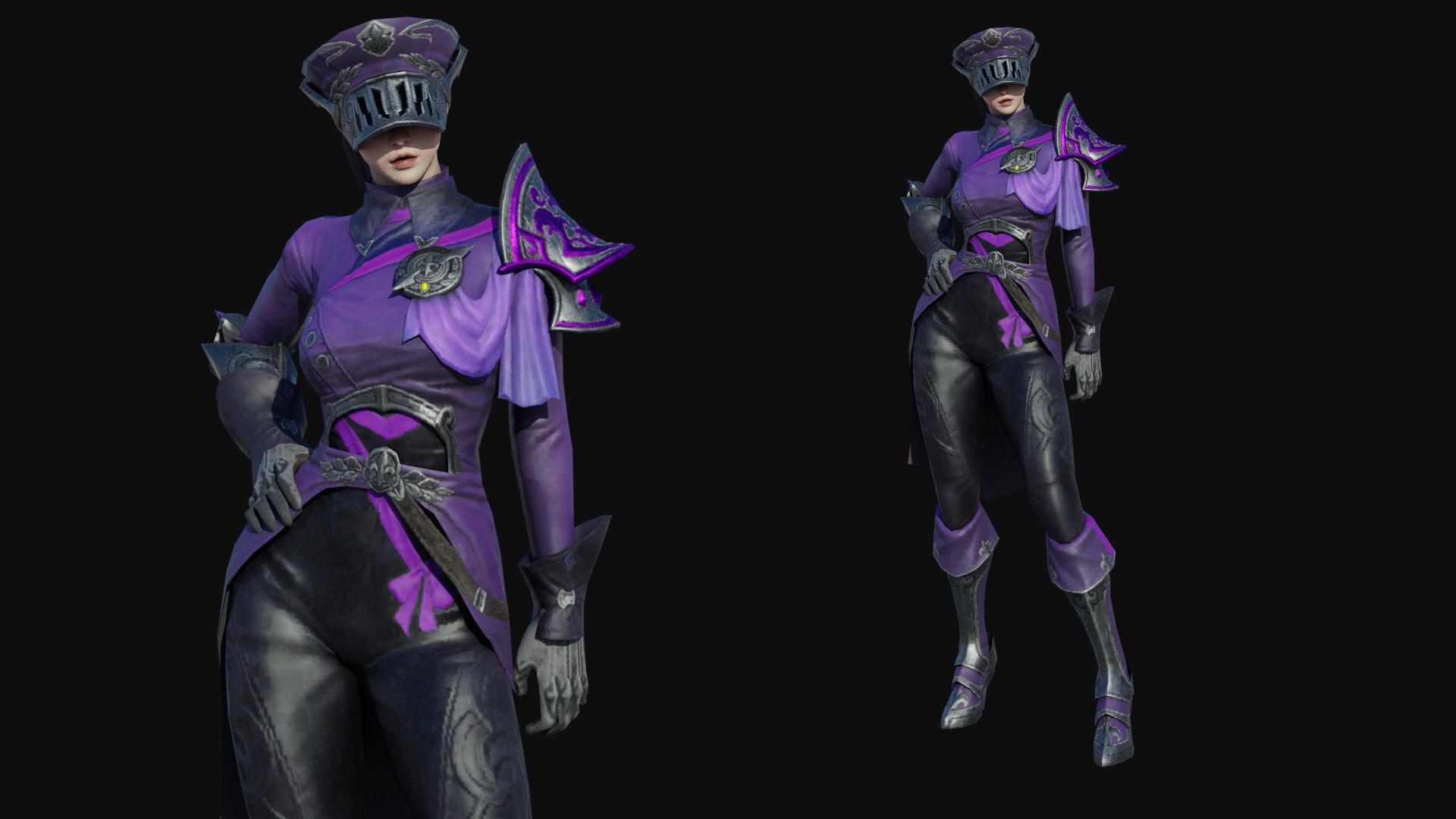 Knight Girl Low-poly 3D model_2