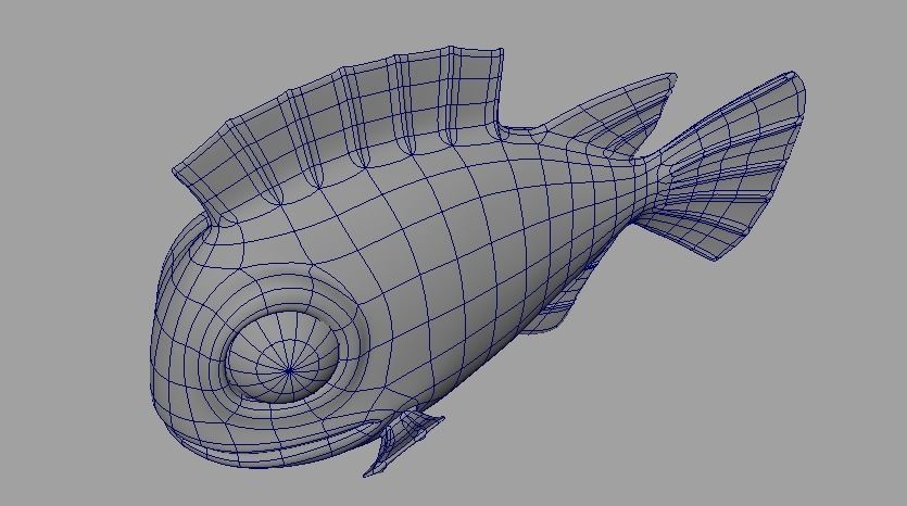 Cartoon Fish 19 Low-poly 3D model_5