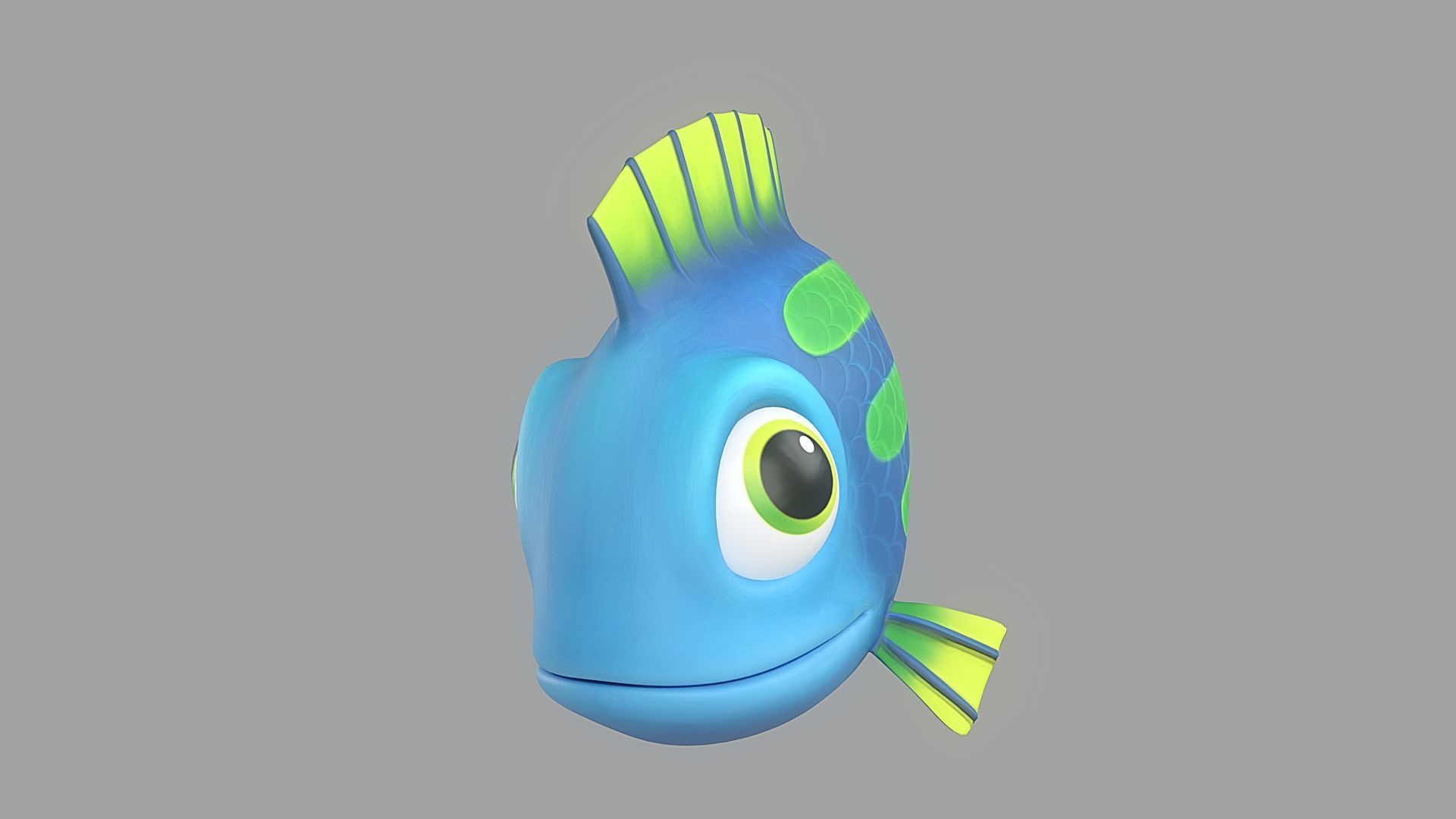 Cartoon Fish 19 Low-poly 3D model_3