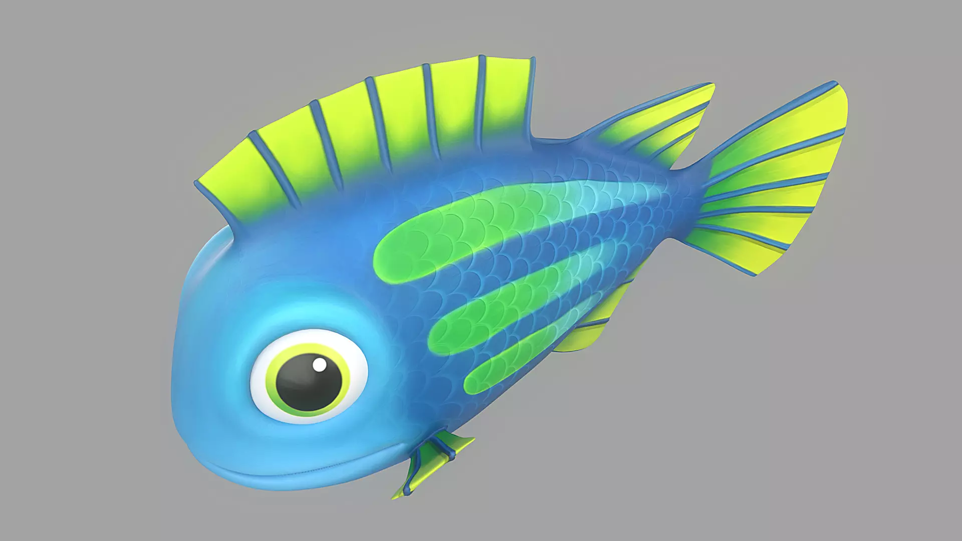 Cartoon Fish 19 Low-poly 3D model_0