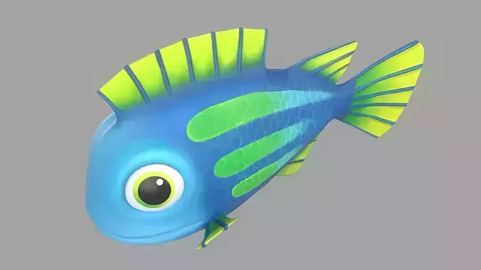 Cartoon Fish 19 Low-poly 3D model