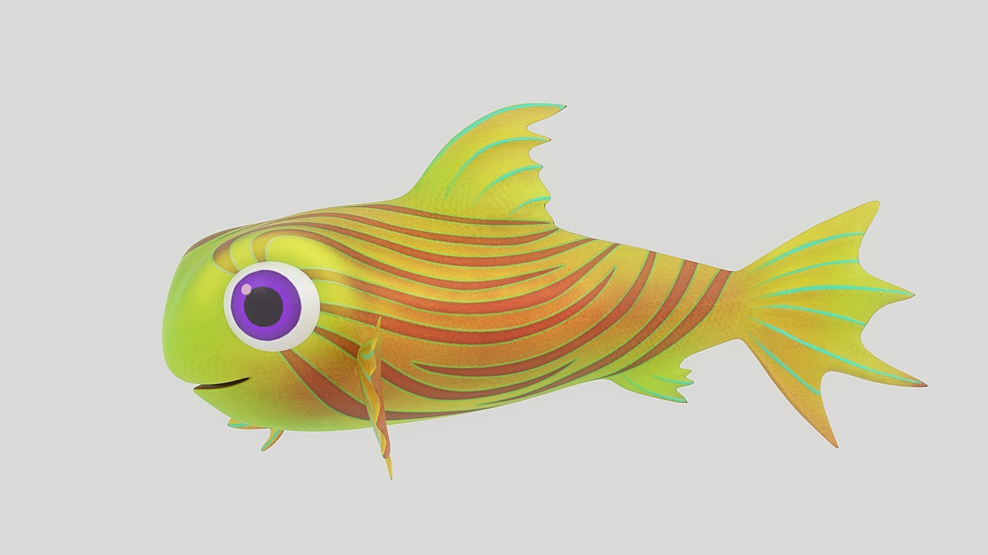 Cartoon Fish 20 Low-poly 3D model_1