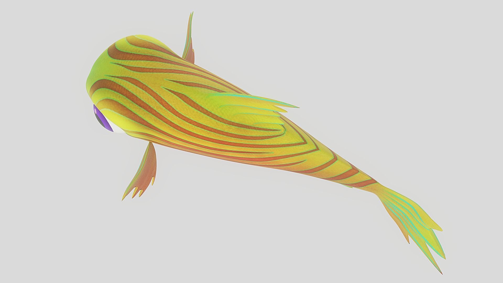 Cartoon Fish 20 Low-poly 3D model_3