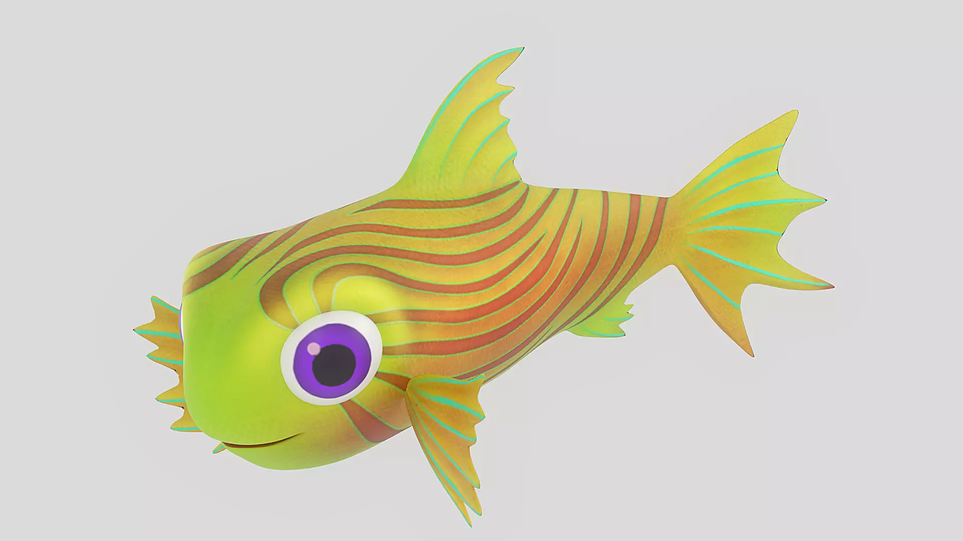 Cartoon Fish 20 Low-poly 3D model_0