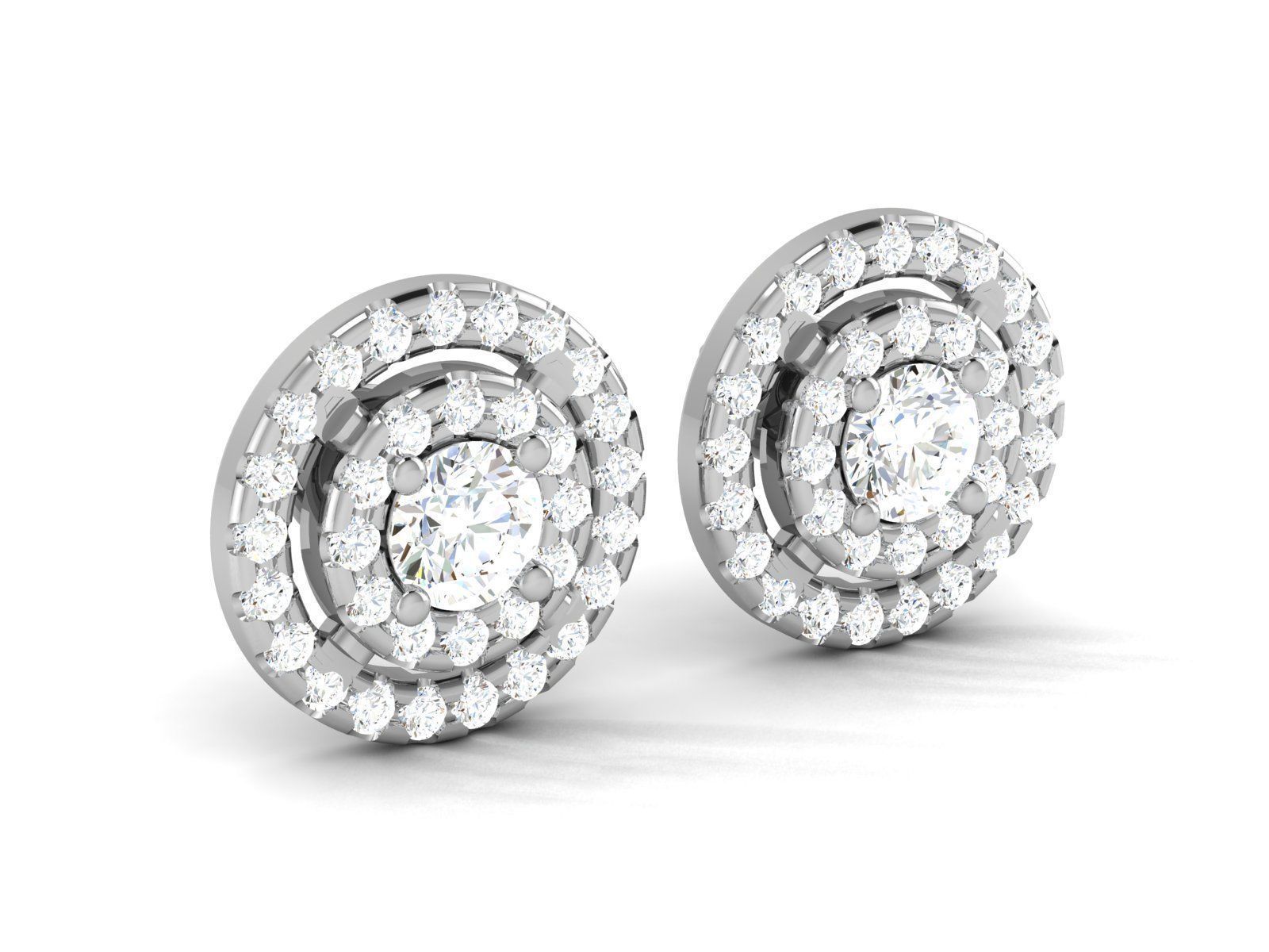 Diamond Earrings Women Earrings  3D print model_7