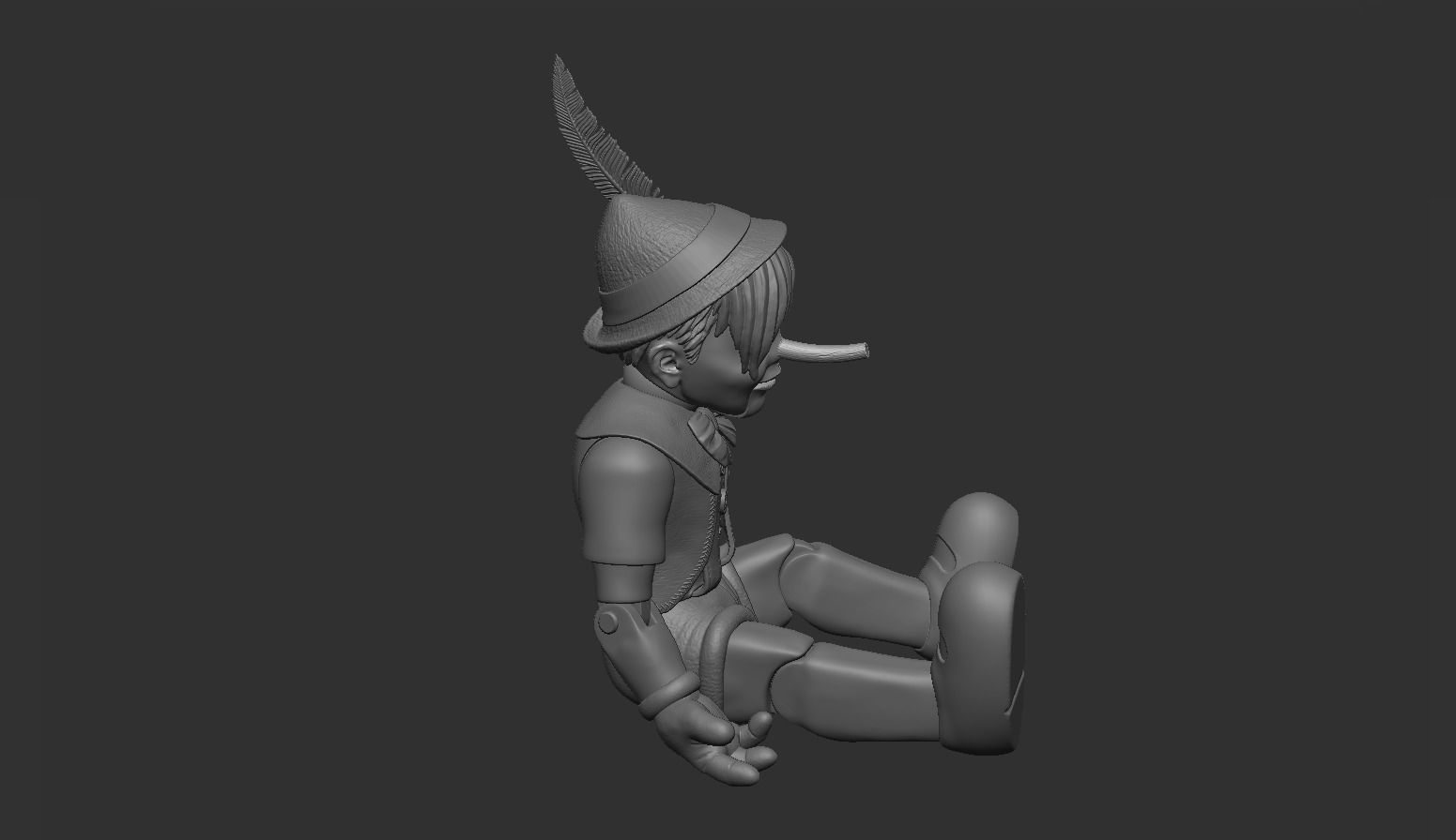 pinocchio clown 3D print model_6