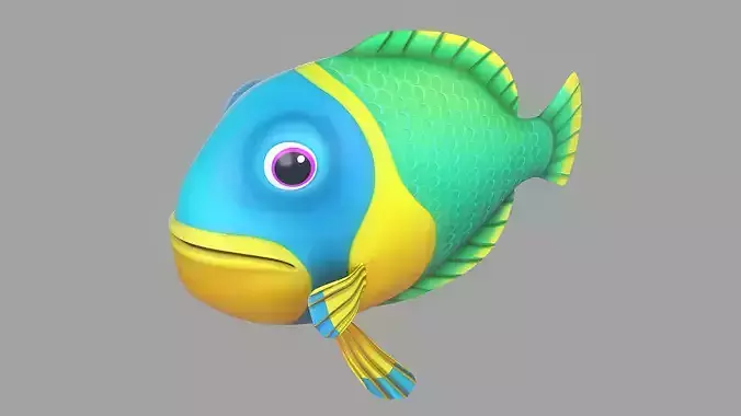 Cartoon Fish 21 Low-poly 3D model