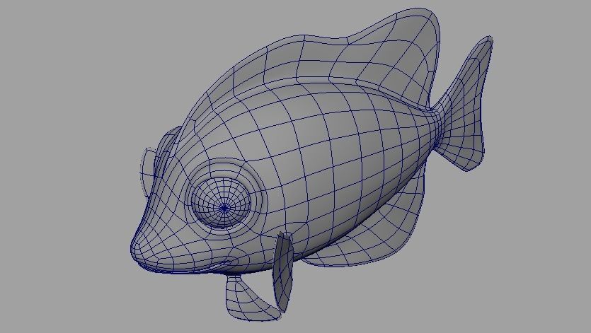 Cartoon Fish 22 Low-poly 3D model_5