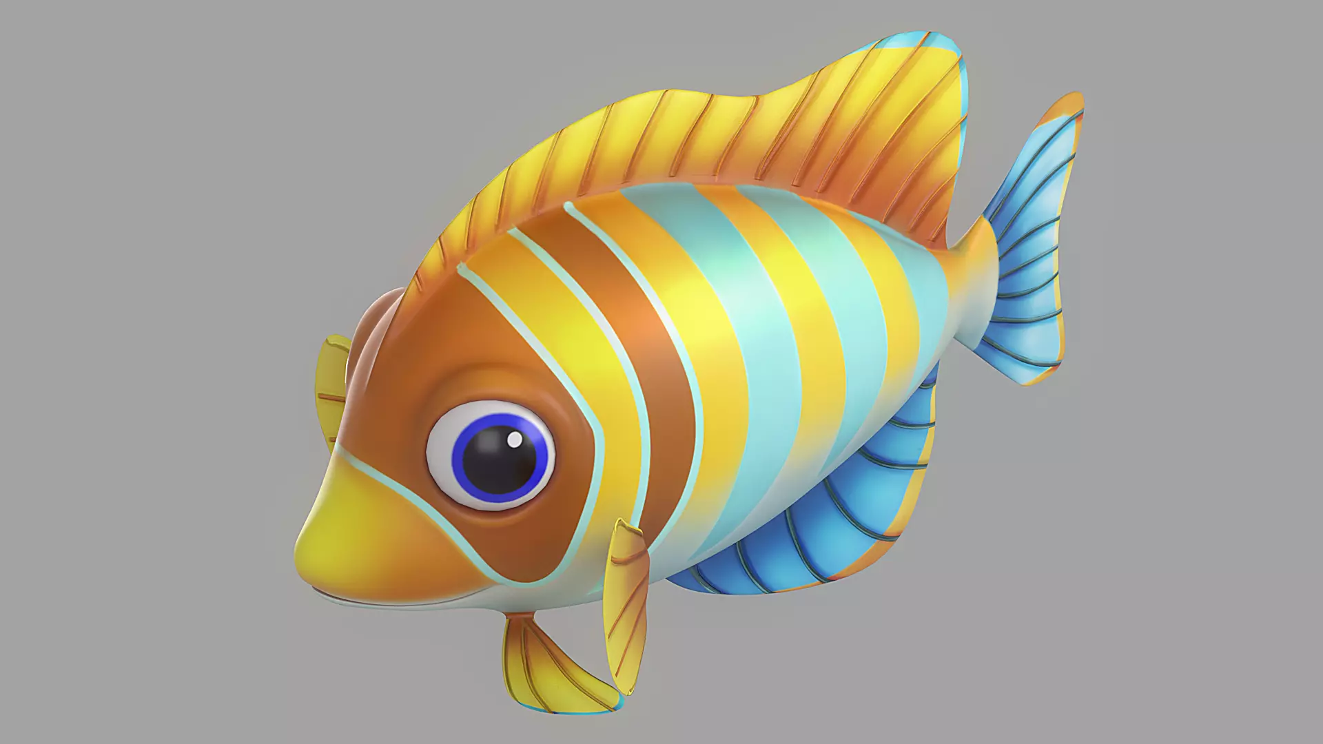 Cartoon Fish 22 Low-poly 3D model_0