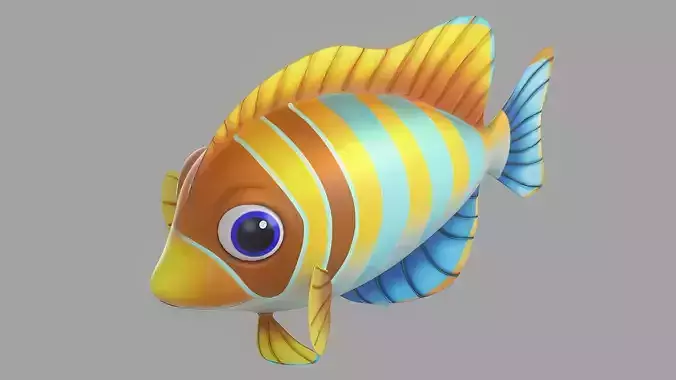 Cartoon Fish 22 Low-poly 3D model
