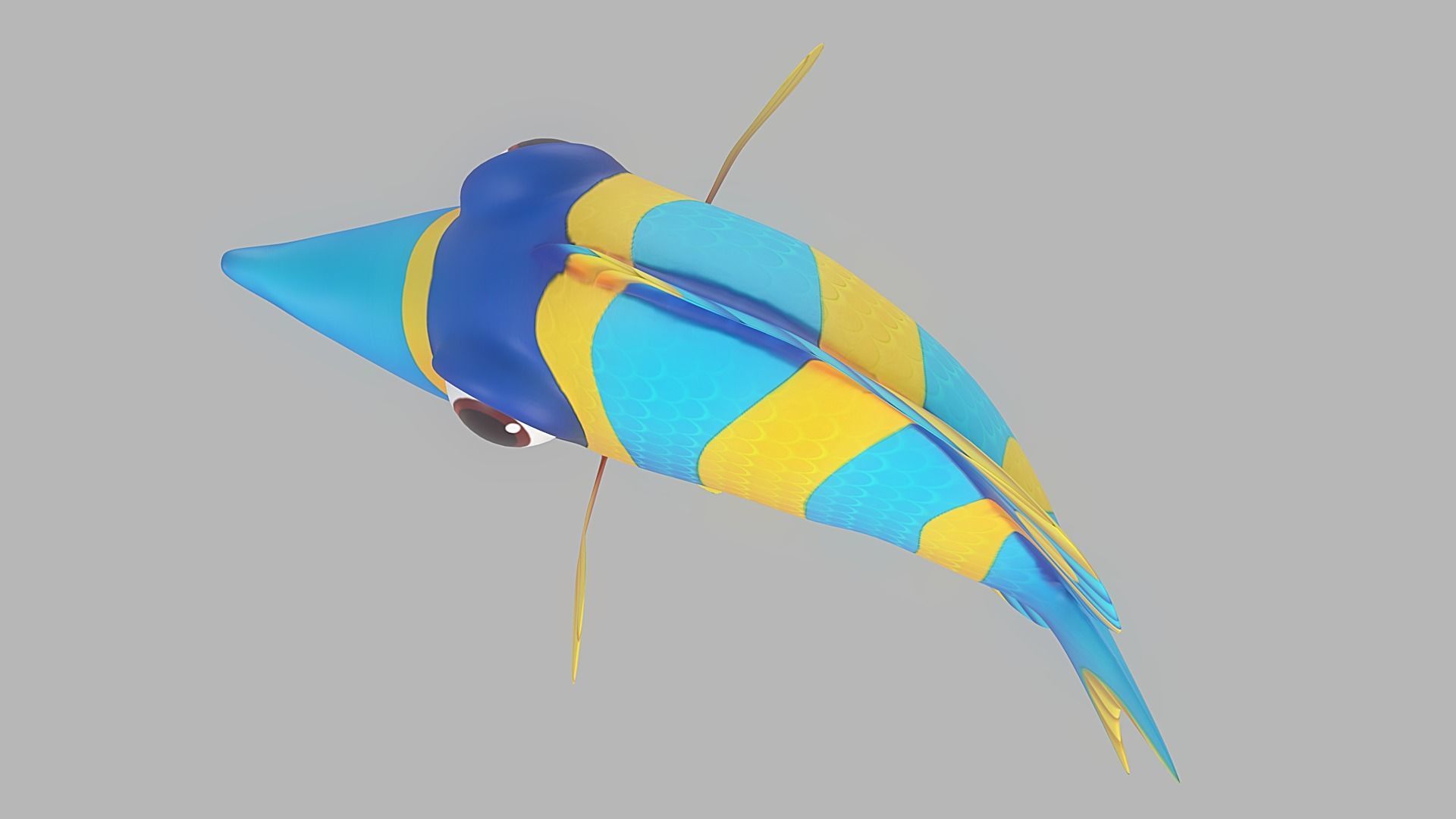 Cartoon Fish 24 Low-poly 3D model_4