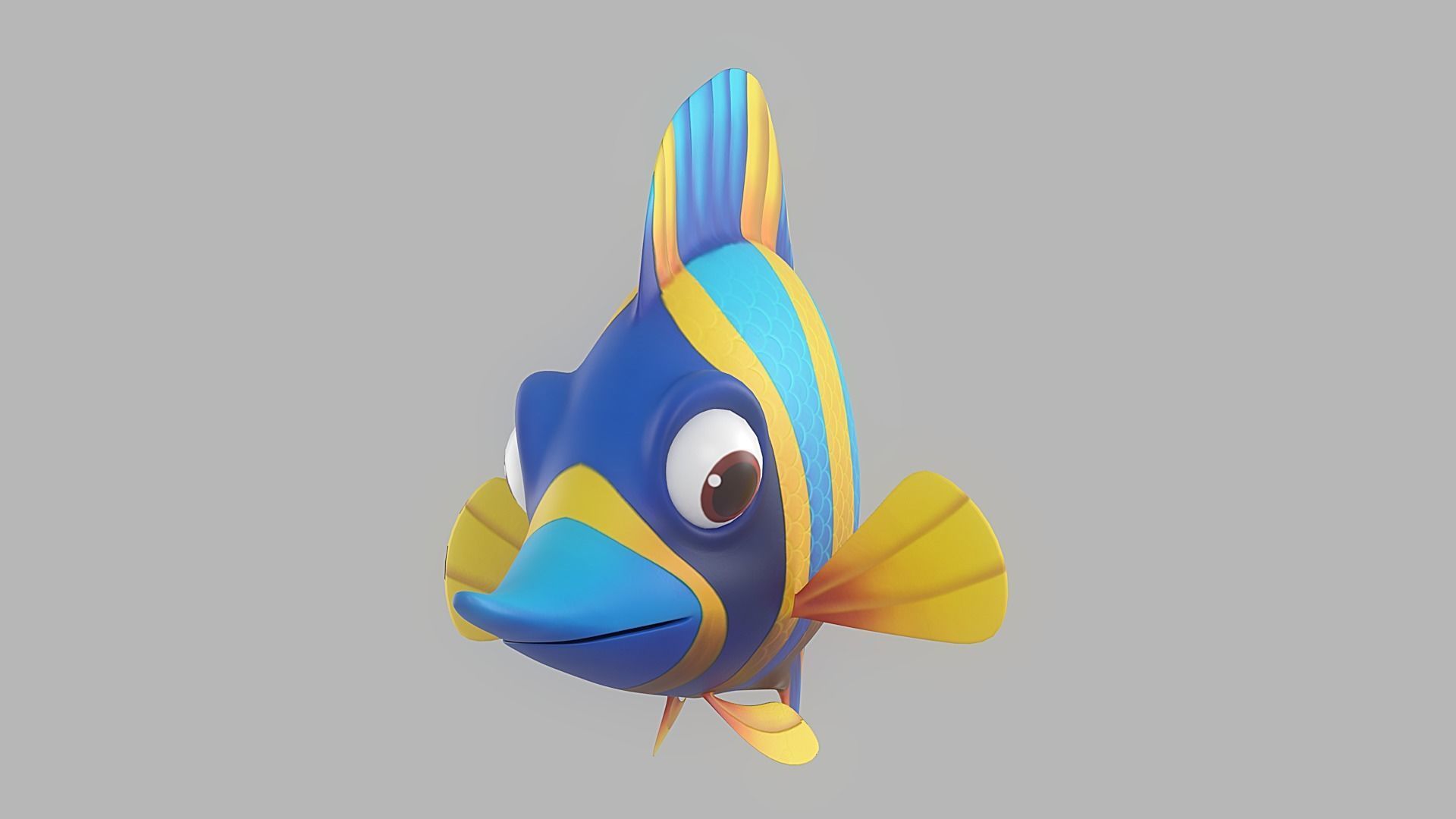 Cartoon Fish 24 Low-poly 3D model_1