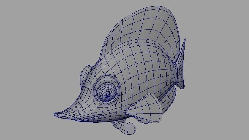 Cartoon Fish 24 Low-poly 3D model_5