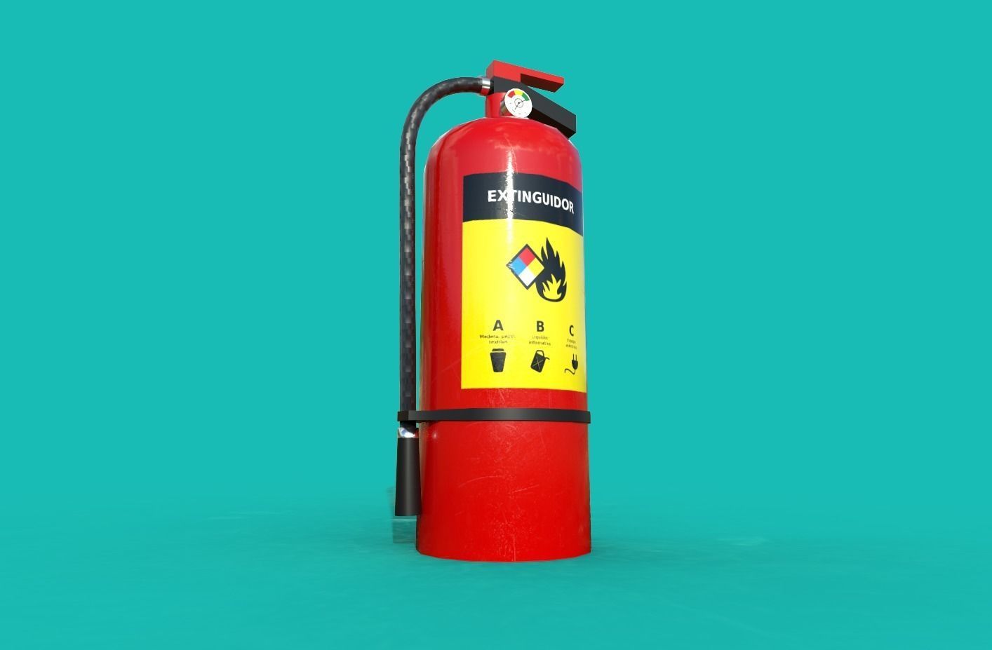 Extinguisher new and old Low-poly 3D model_2