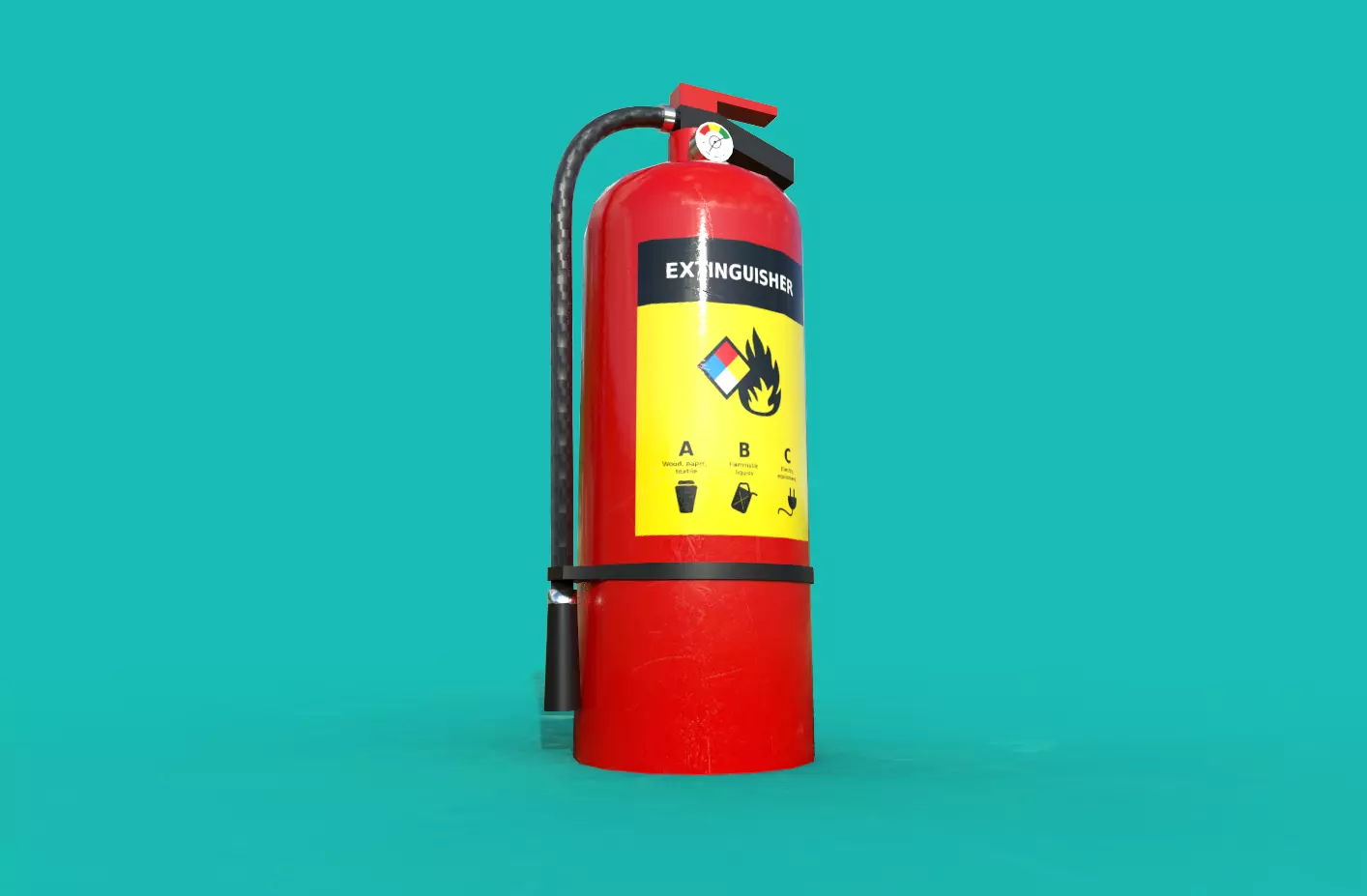 Extinguisher new and old Low-poly 3D model_0