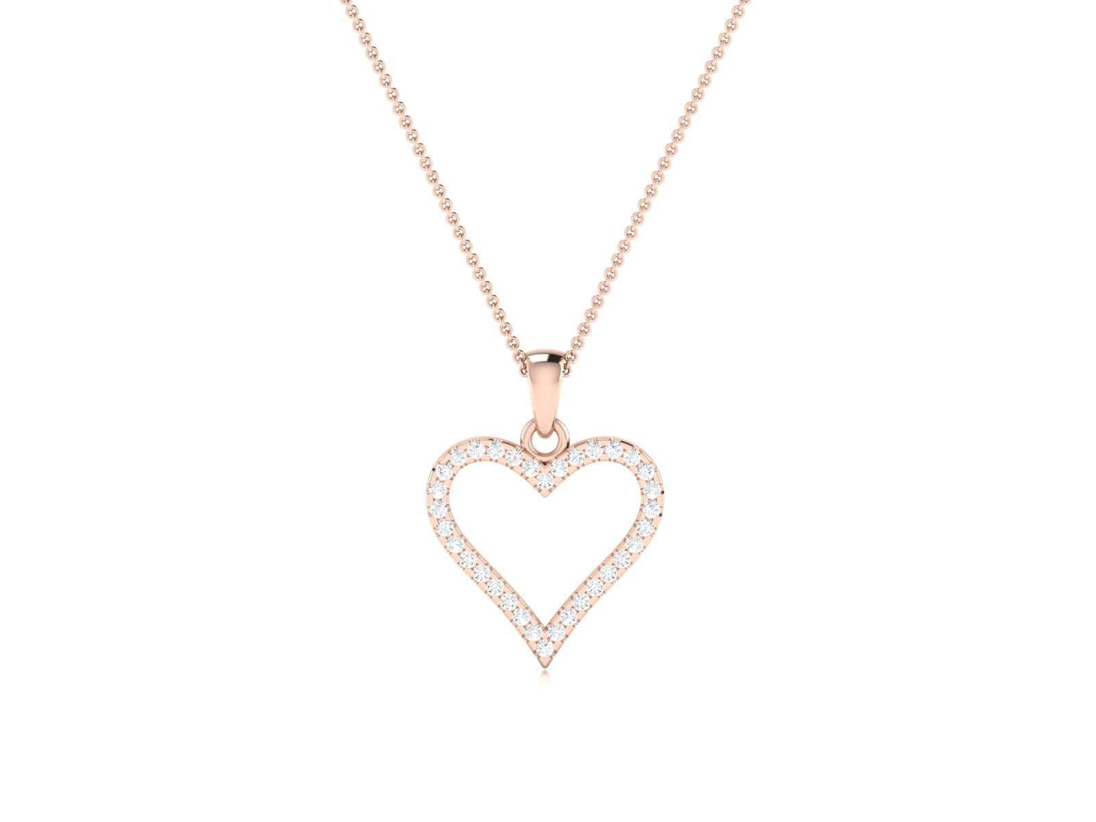 Women heart pendant 3dm render detail  3D print model_15