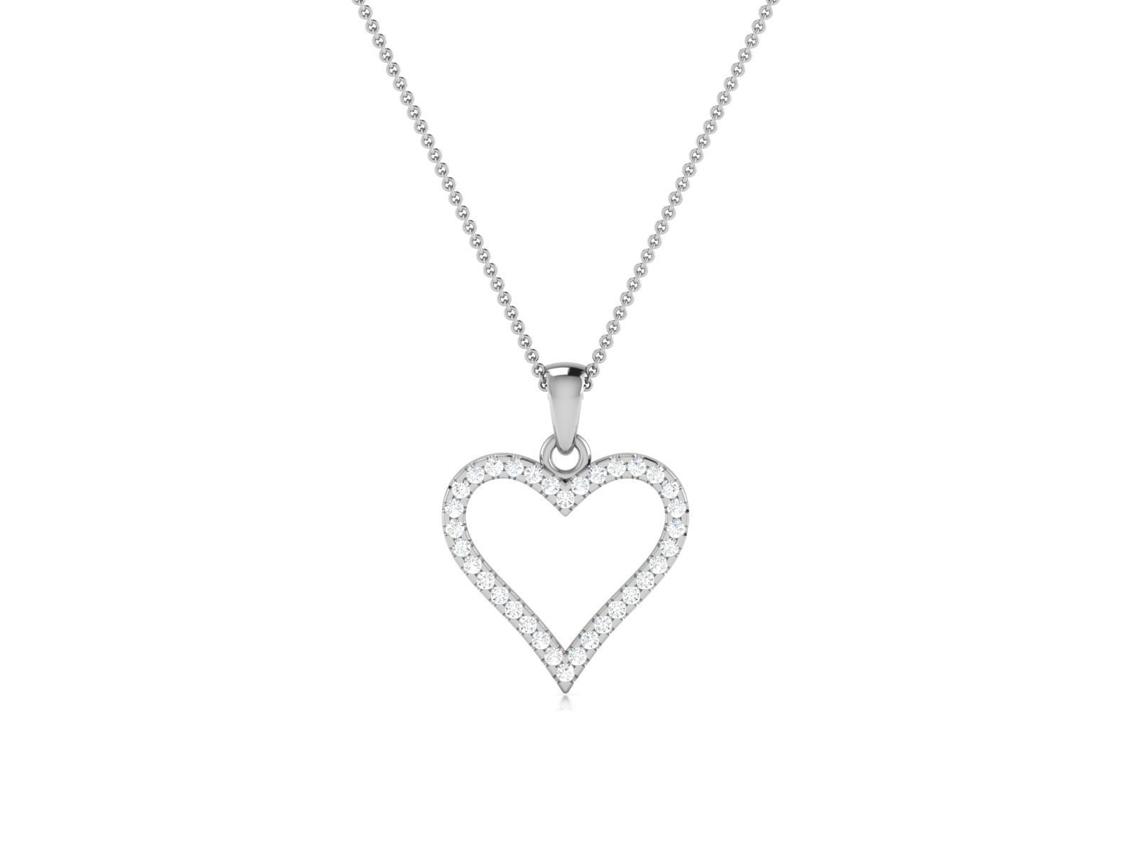 Women heart pendant 3dm render detail  3D print model_17