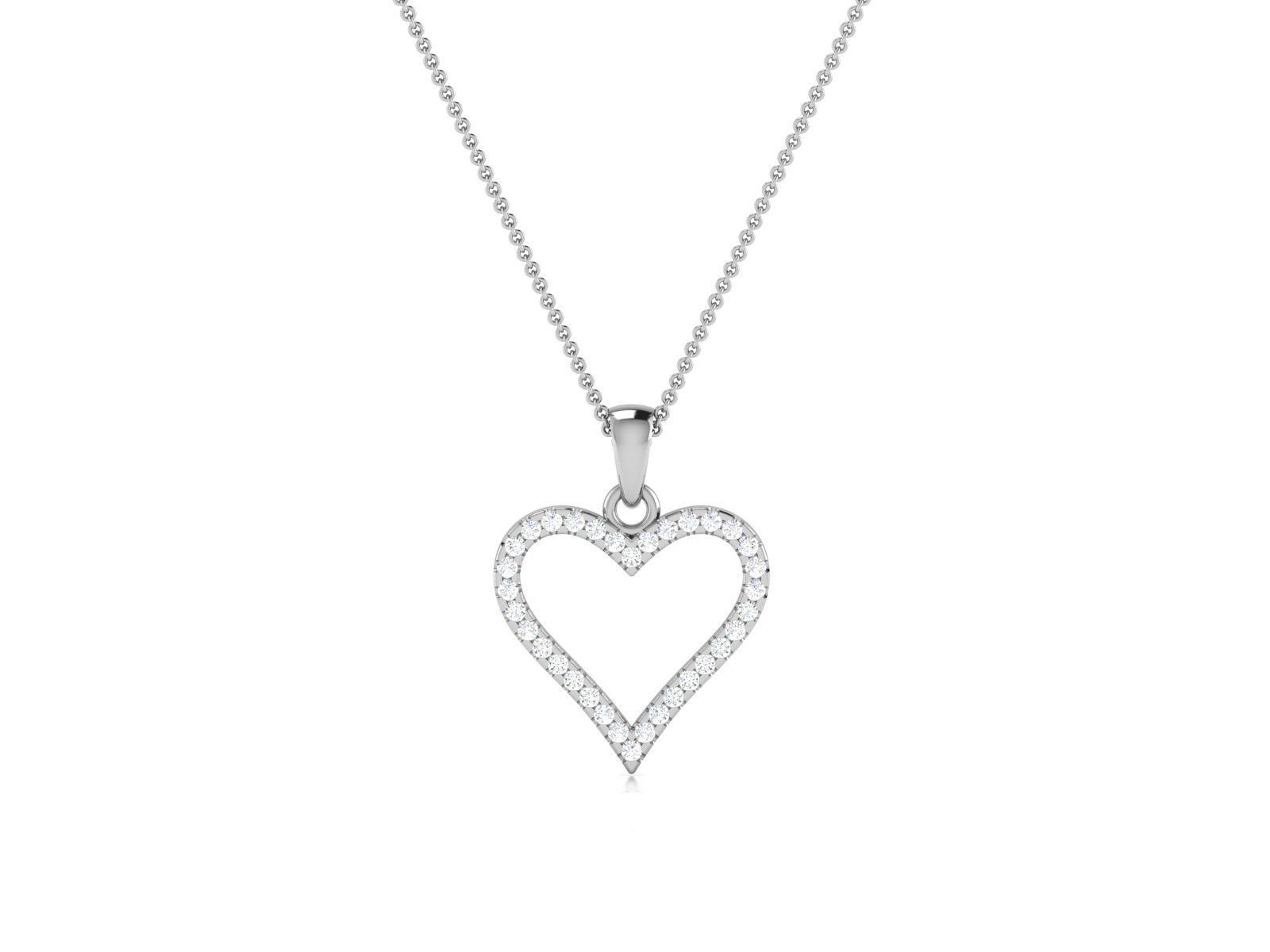 Women heart pendant 3dm render detail  3D print model_16