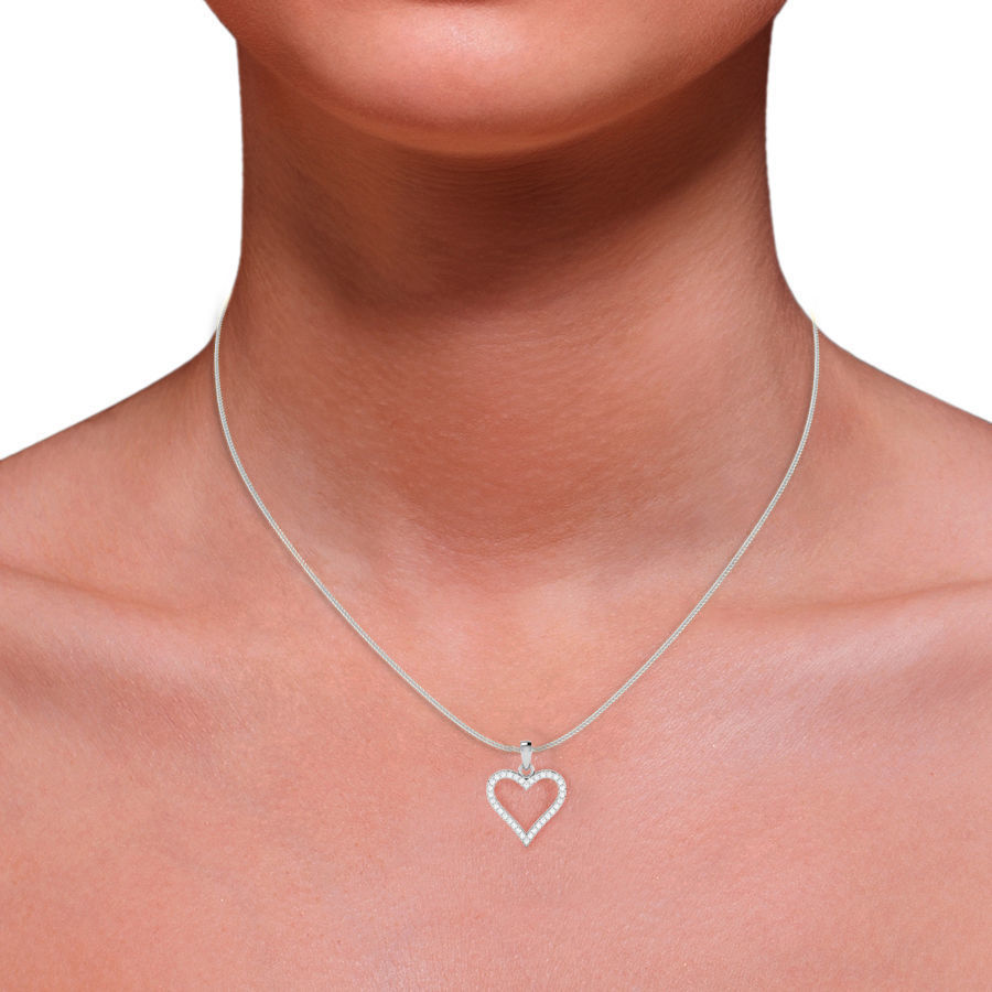 Women heart pendant 3dm render detail  3D print model_27