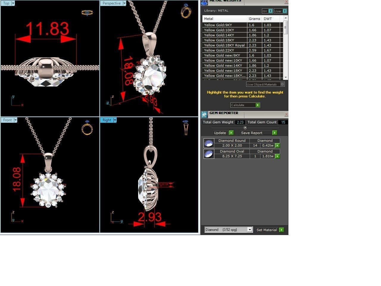 Women pendant 3dm render detail  3D print model_2
