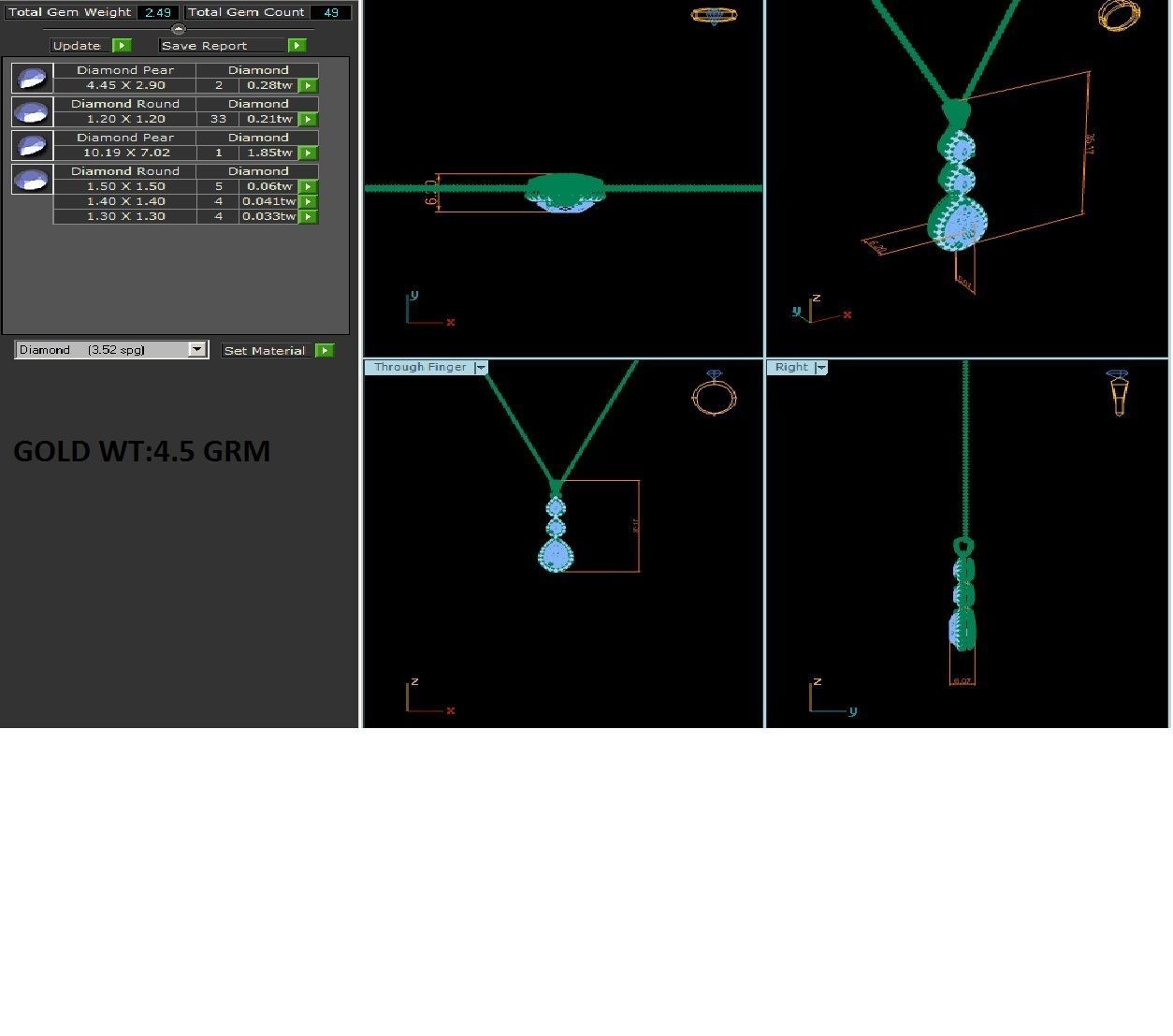 Women pendant 3dm render detail 3D print model_27