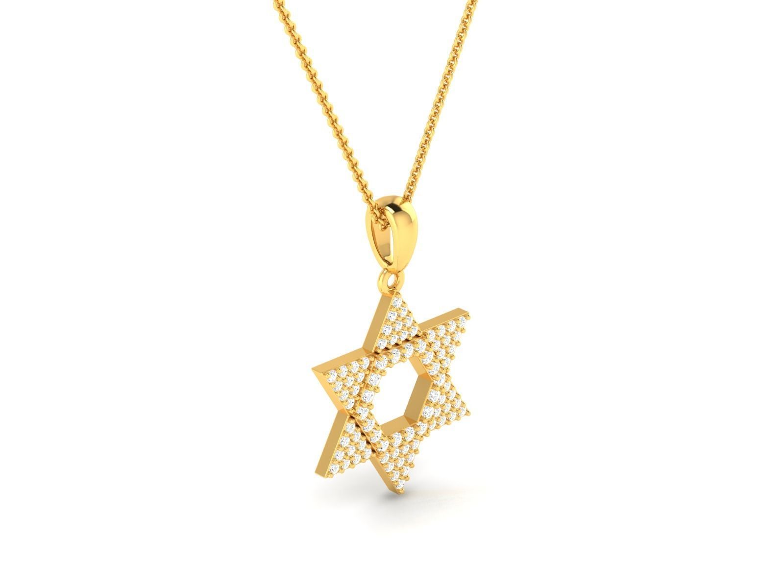 Star Diamond Pendant 3dmodel 3D print model_6