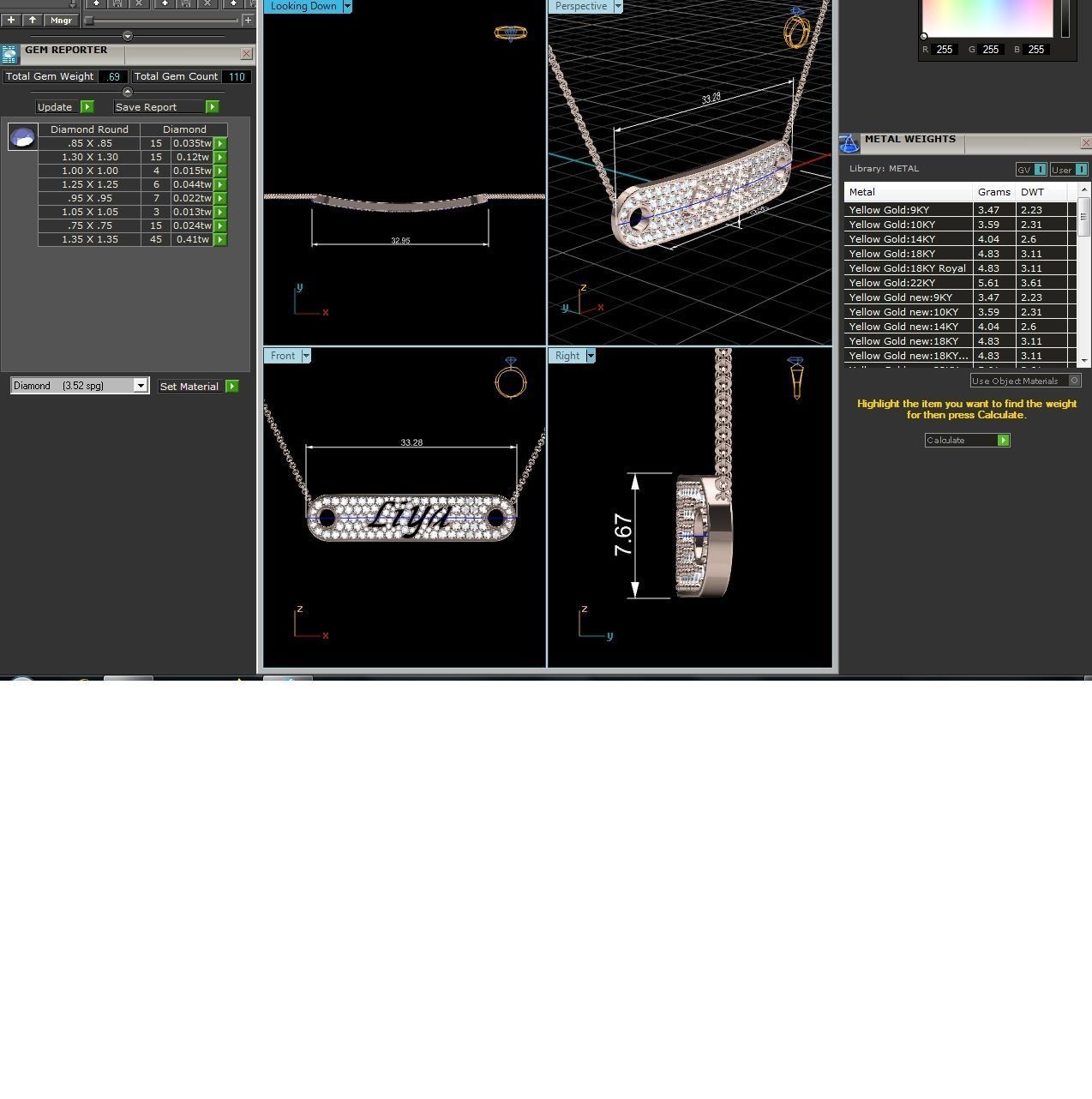 Women pendant 3dm render detail  3D print model_17