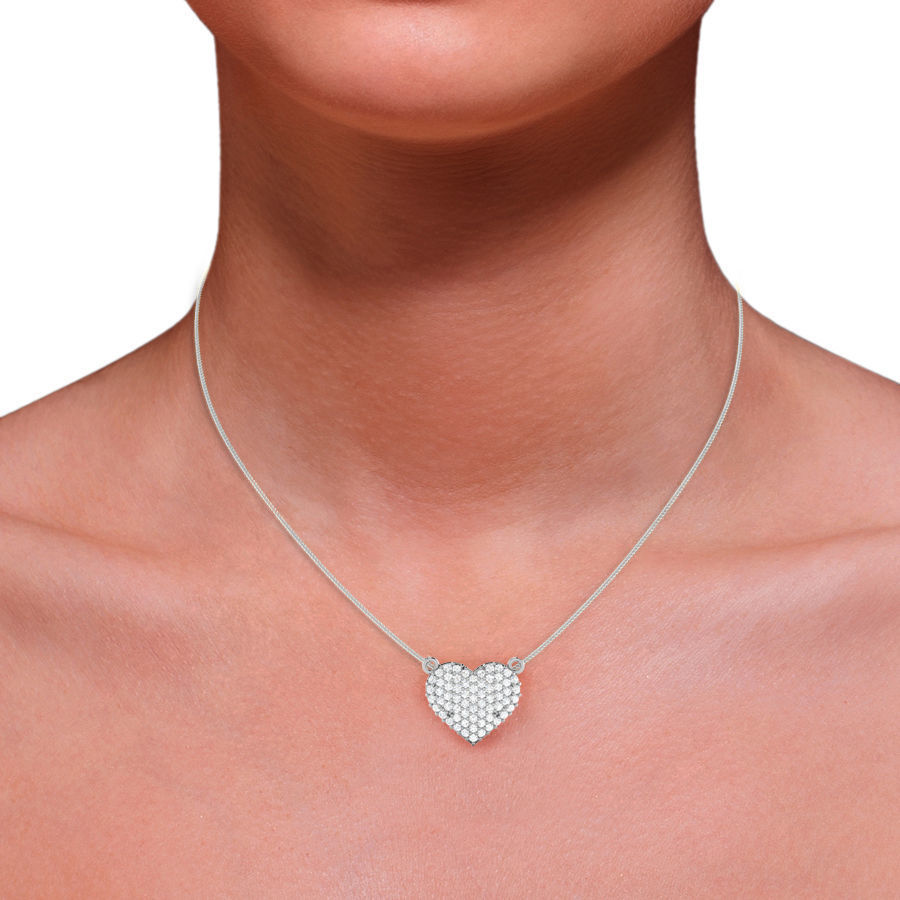 Women Heart Pendant 3dm stl render detail  3D print model_2