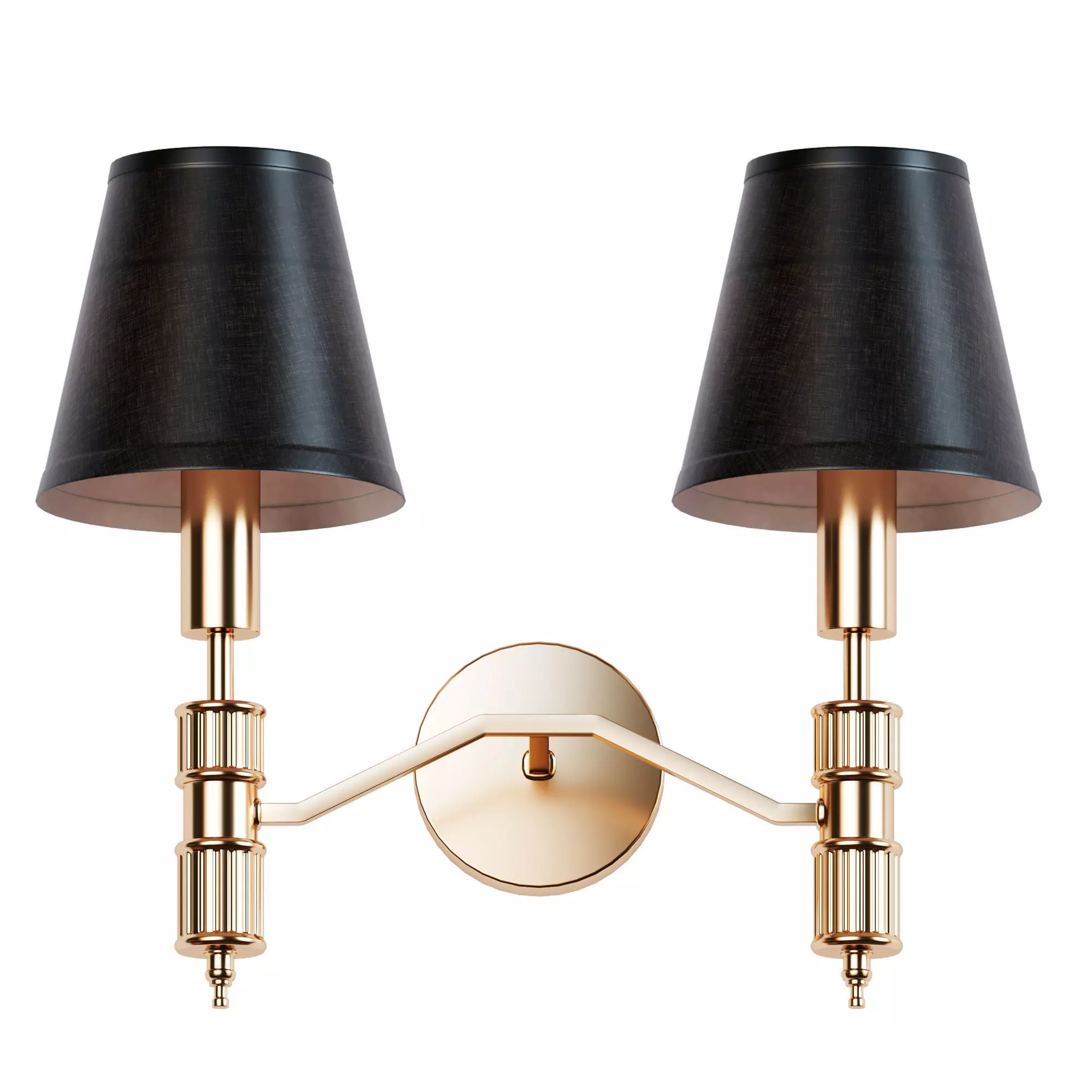 Favourite two gold sconces with shades 3D model