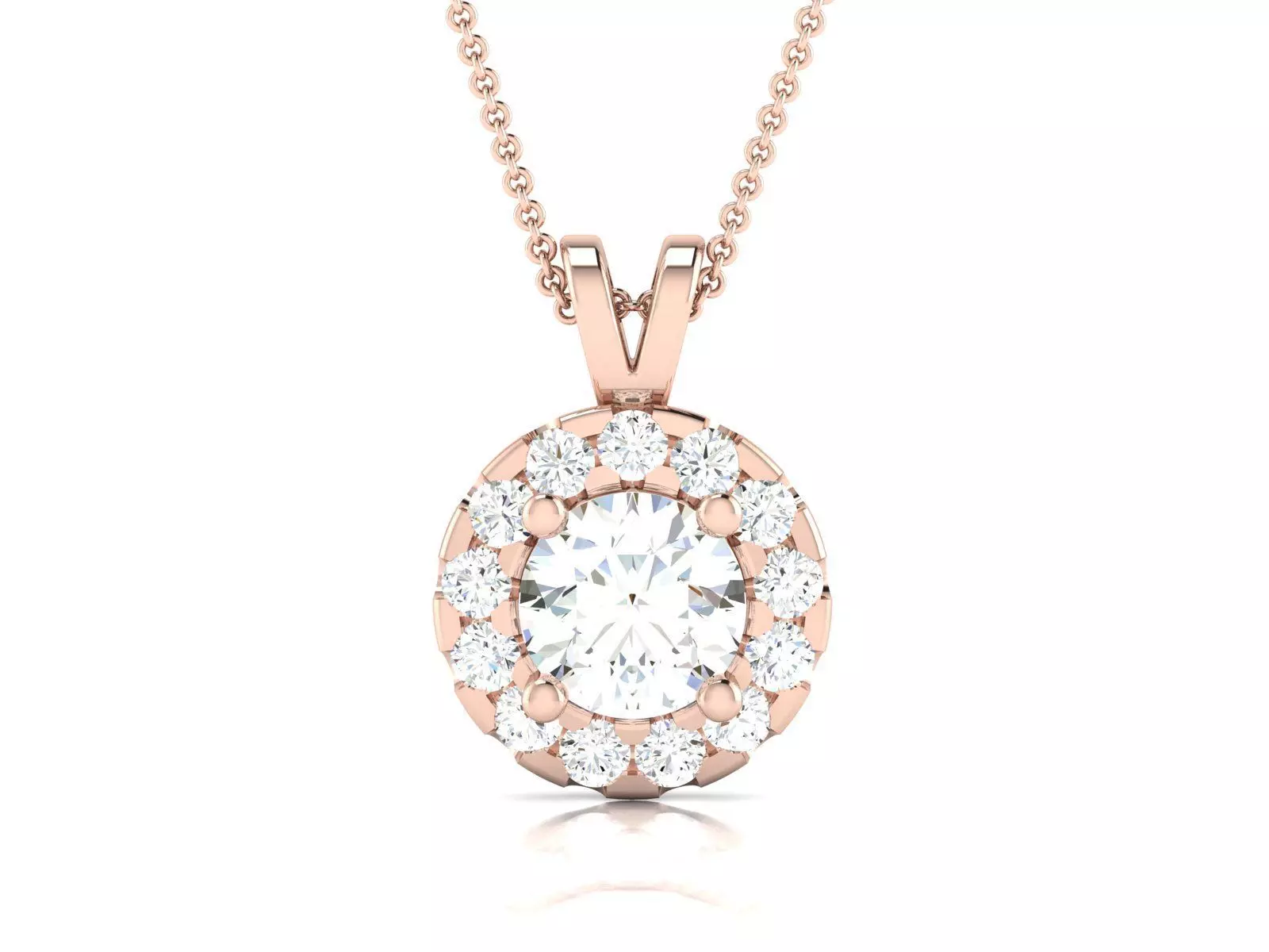 diamond pendant for women 3D print model_0