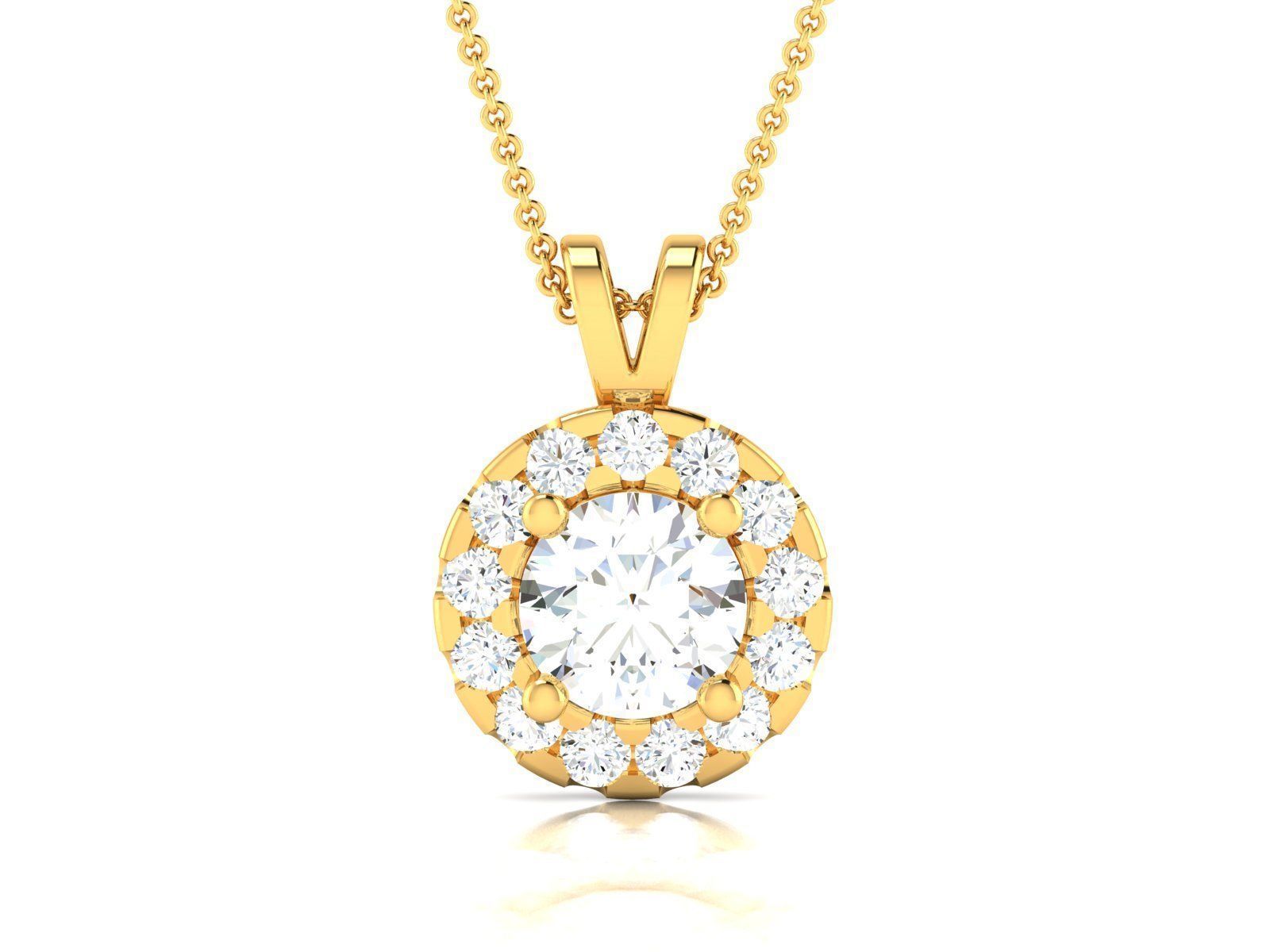 diamond pendant for women 3D print model_1
