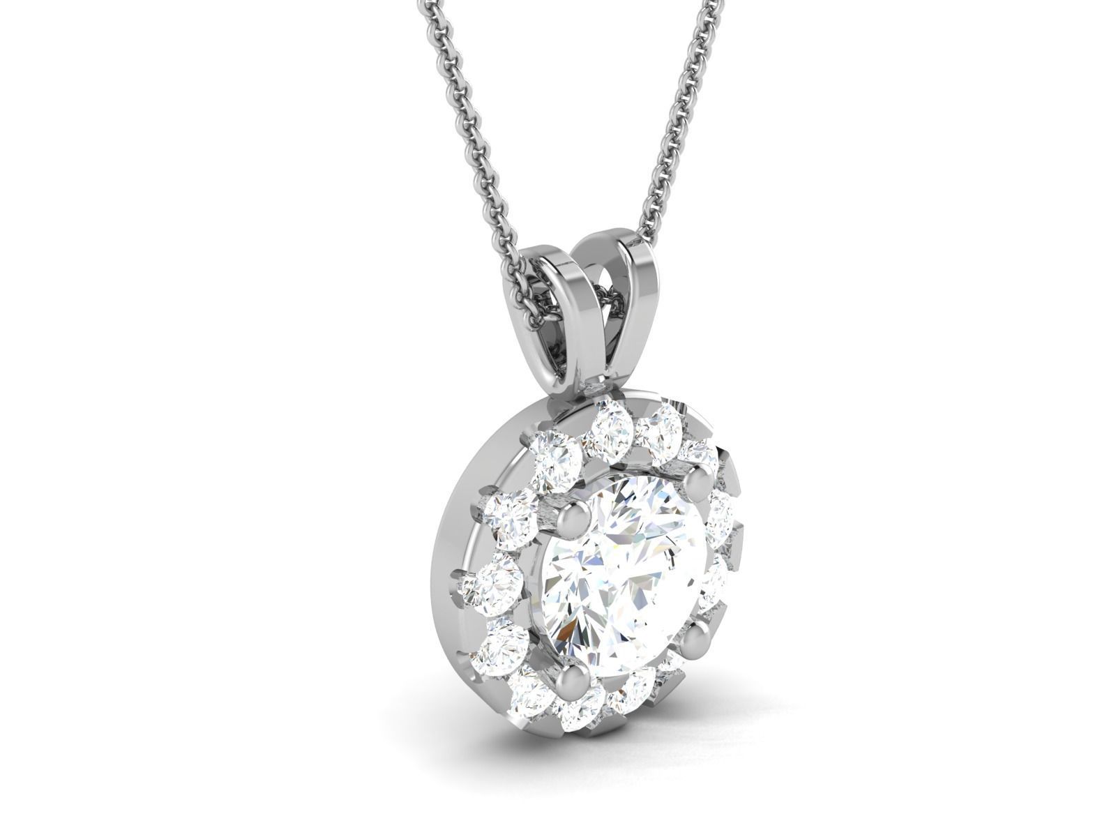 diamond pendant for women 3D print model_8