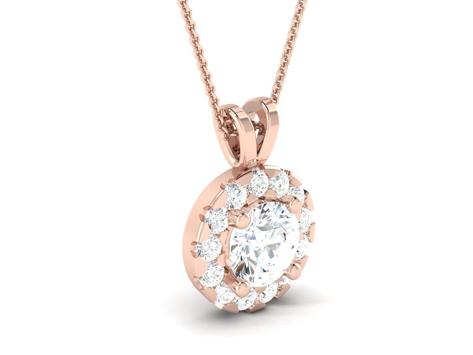 diamond pendant for women 3D print model_4