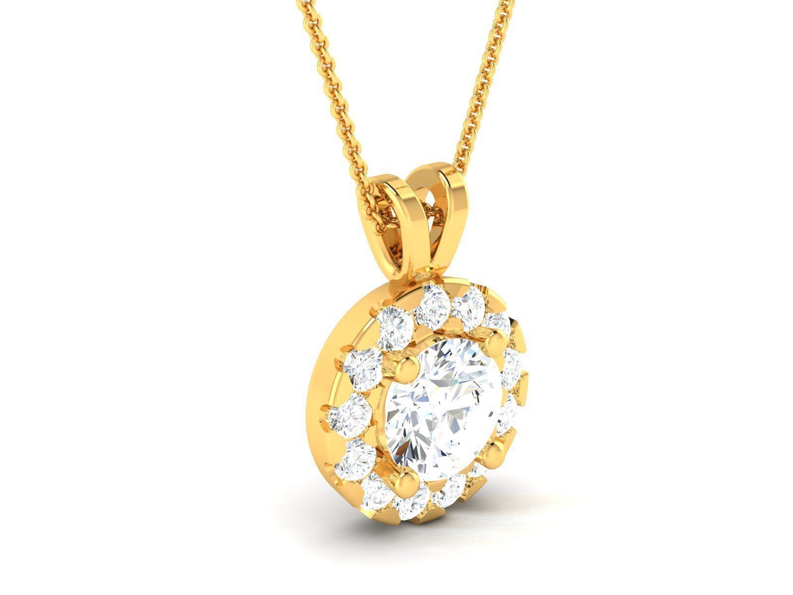 diamond pendant for women 3D print model_10