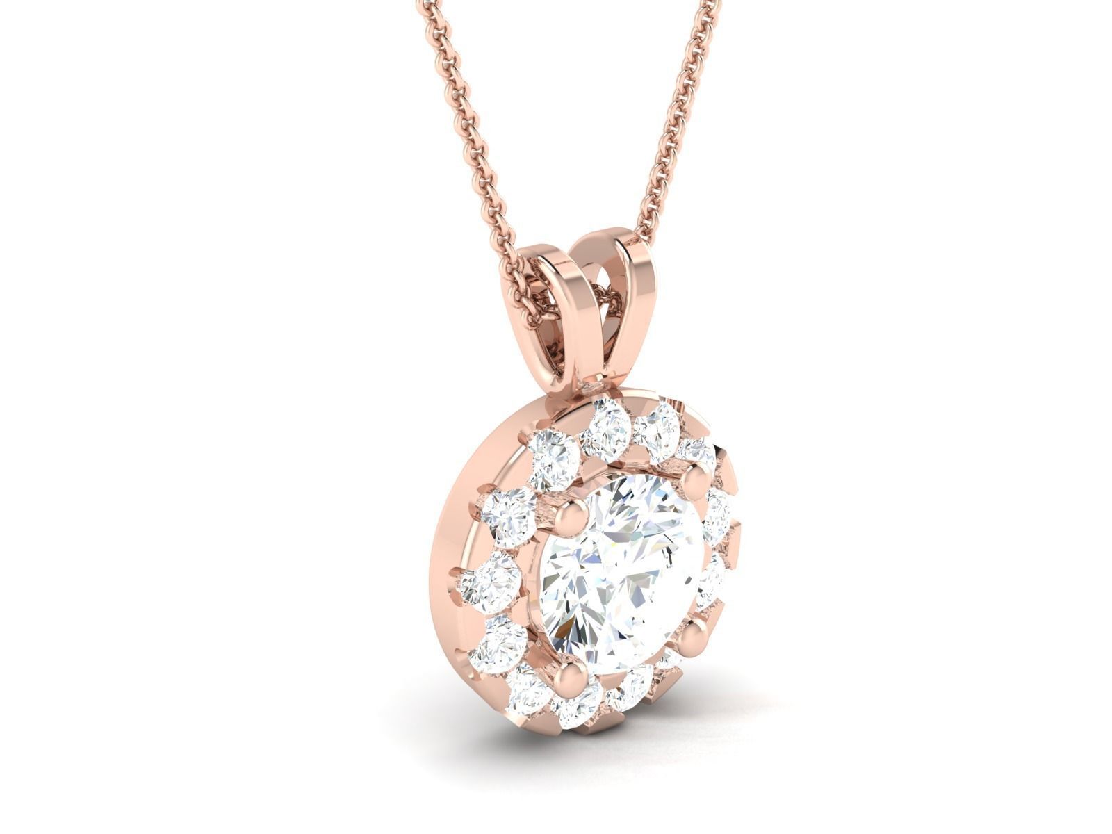 diamond pendant for women 3D print model_5