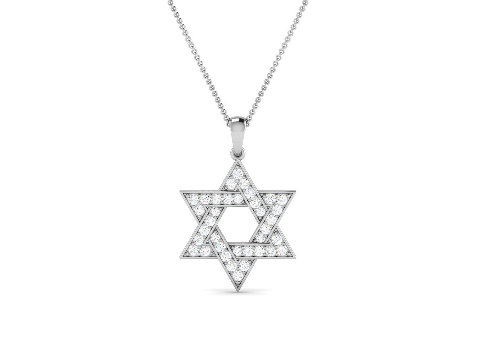 diamond Star pendant for women  3D print model_5