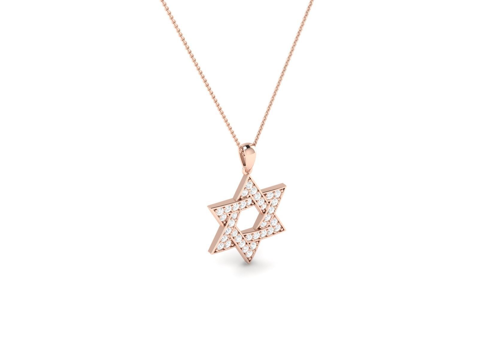 diamond Star pendant for women  3D print model_14