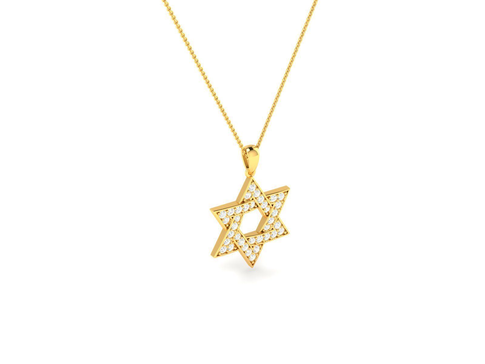 diamond Star pendant for women  3D print model_18