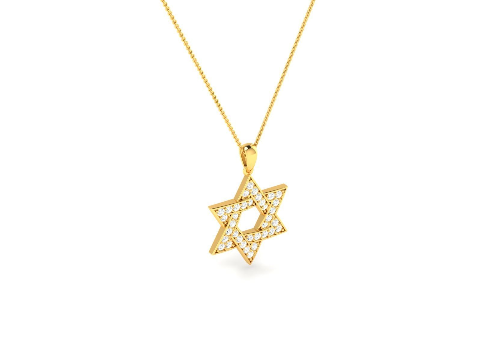 diamond Star pendant for women  3D print model_19