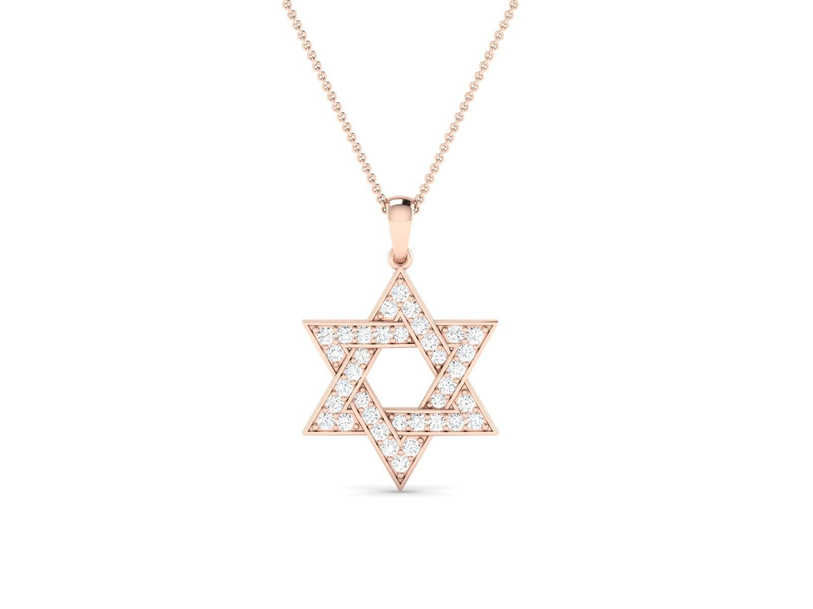 diamond Star pendant for women  3D print model_10