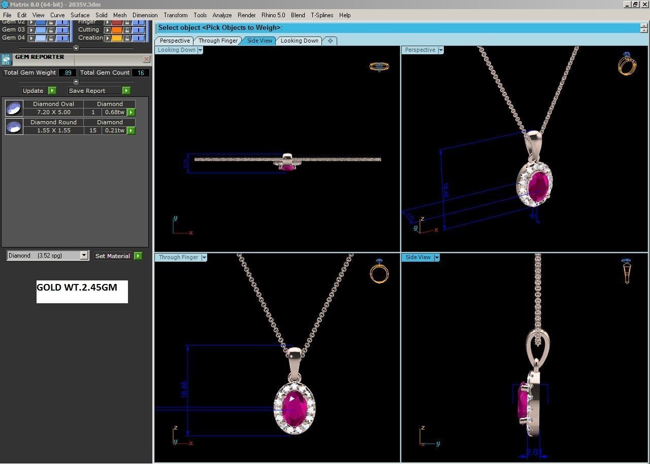 Women pendant 3dm render detail  3D print model_31