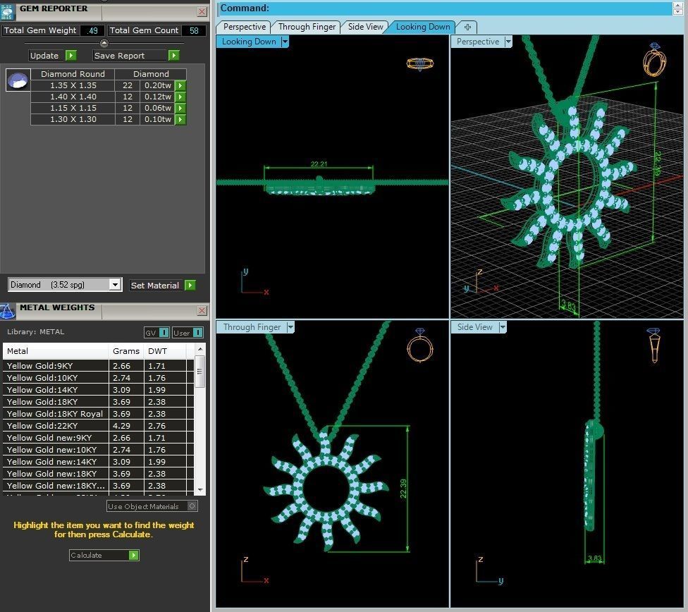 Women pendant 3dm render detail  3D print model_3