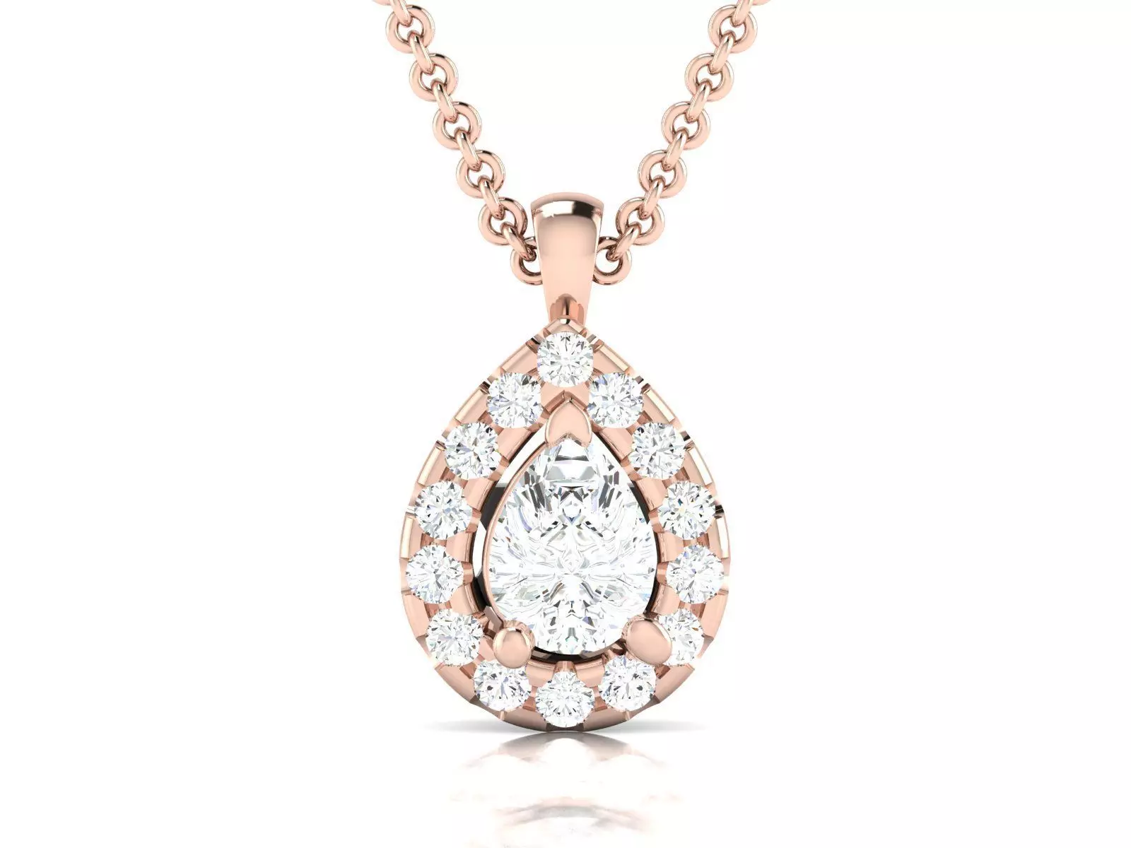 Women Pear Stone pendant model  3D print model_0