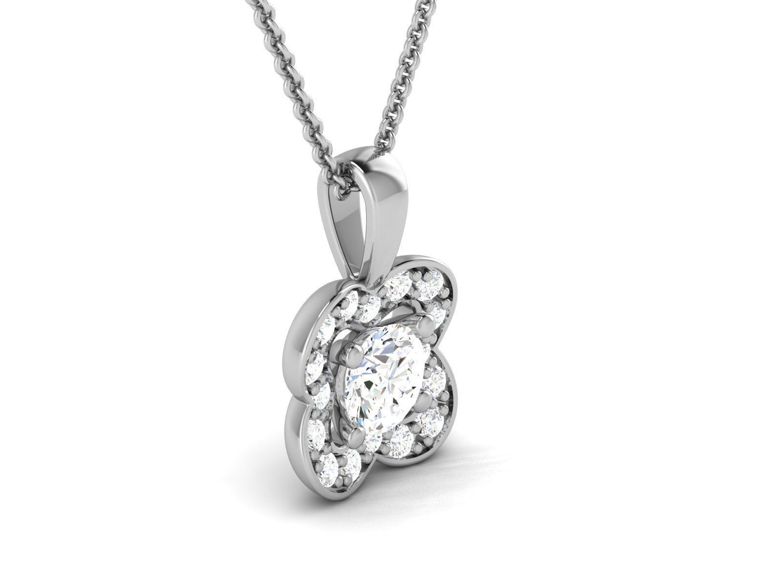 diamond pendant for women  3D print model_7